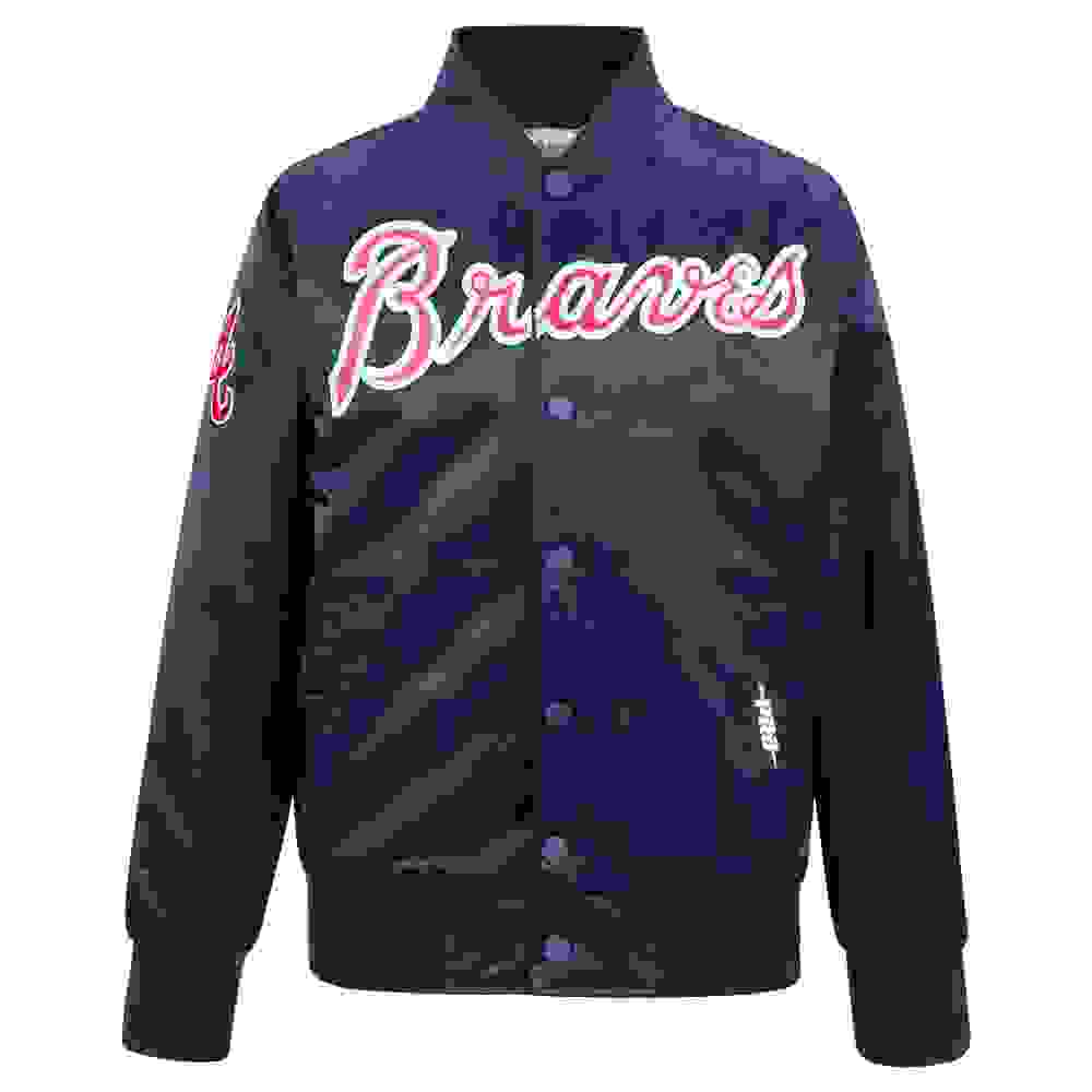 Pro Standard MLB Atlanta Braves Classic Big Boys' Navy Satin Jacket